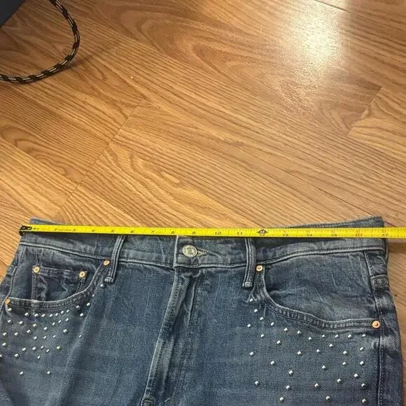 MOTHER SUPERIOR The Inside Flood Metal Magic Jeans Size 33 - Picture 8 of 9